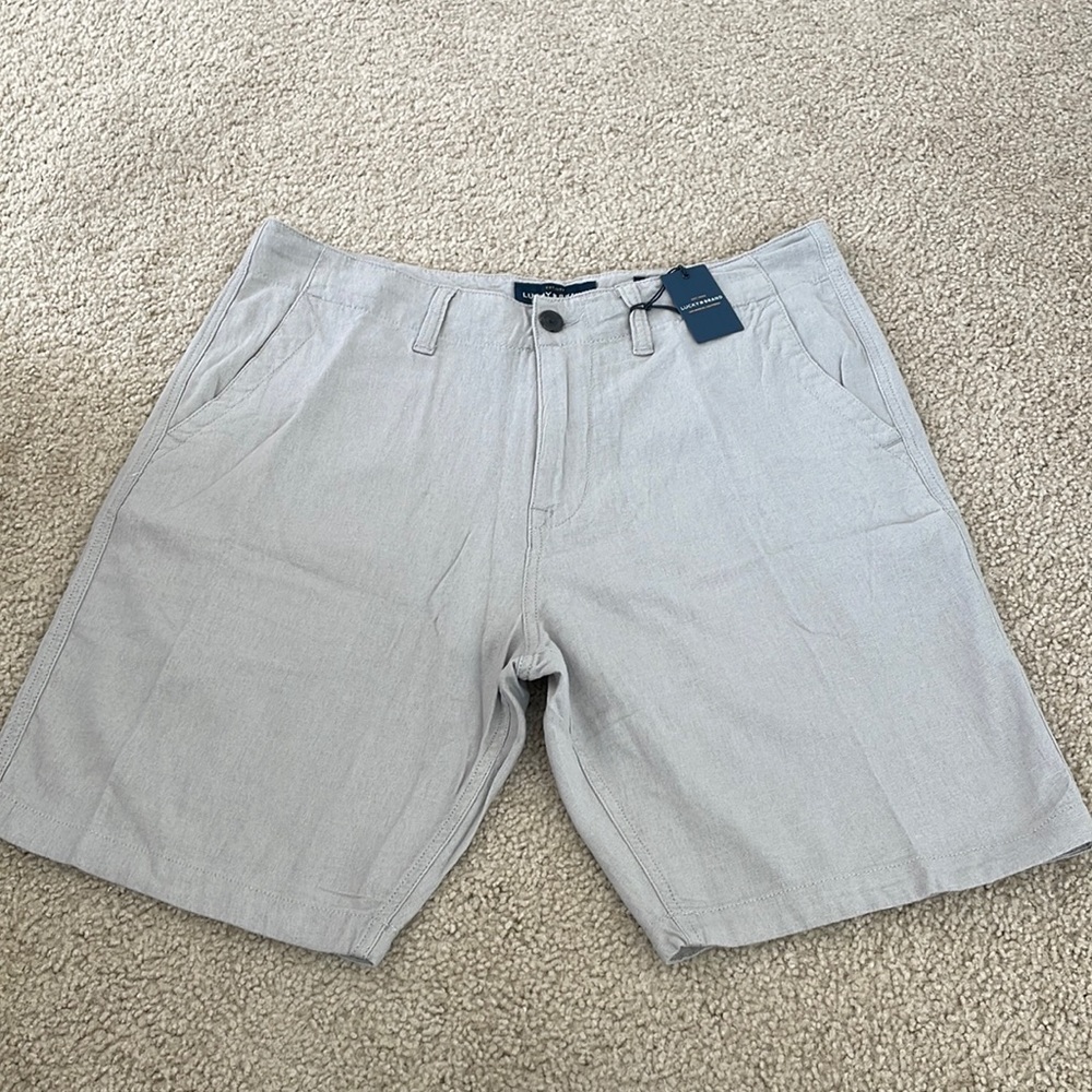 Mens Lucky Brand linen blend shorts
